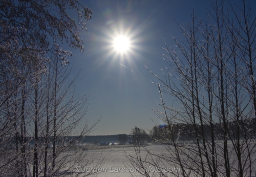 A sunny and cold day at Grodinge Sodermanland Sweden