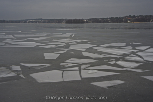 Ice at Malaren Sodermanland Sweden