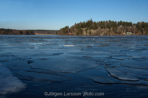 Mälaren Rödstenfjärden Sweden Sverige Is, Ice winter vinter