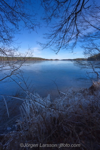 Mälaren Rödstenfjärden Sweden Sverige Is, Ice winter vinter