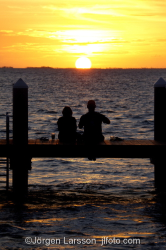 Copuple, Sunset Marathon Florida USA   solnedgång  par människor