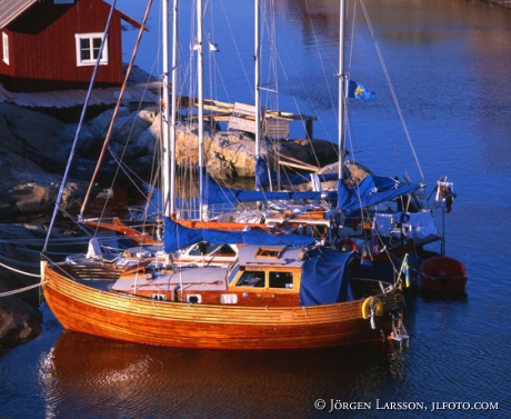 Båtar vid Norra Väderöarna Bohuslän Sverige