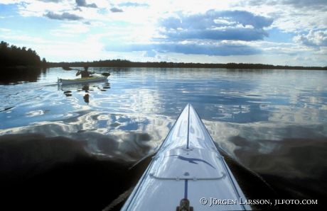 Canoeing Lake Baven Sweden