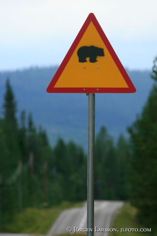 Bear sign Harjedalen Sweden