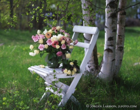 Flowers omn chair