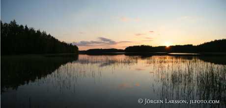 Sunset lake Flaten Digital panorama