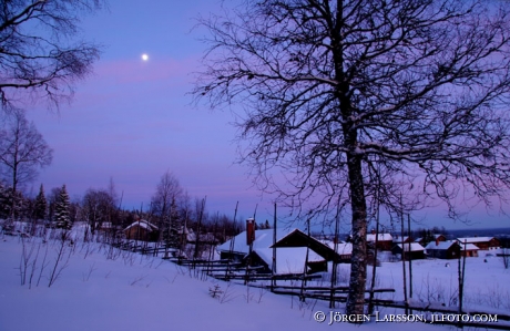Fryksas Dalarna Sweden moonlight