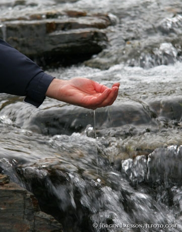 Vatten hand fors Lappland