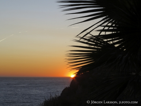 Solnedgång vid Maro Andalusien Spanien
