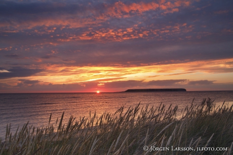 Solnedgång i havet