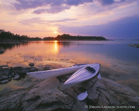 Canoe sunset