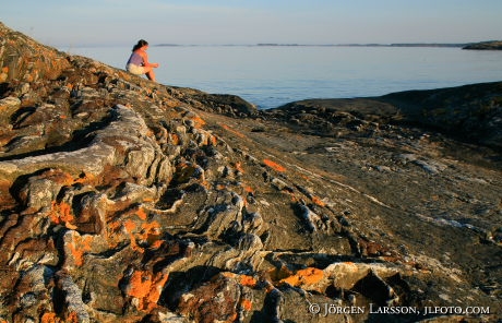 Kvinna vid havet Tjusts skärgård