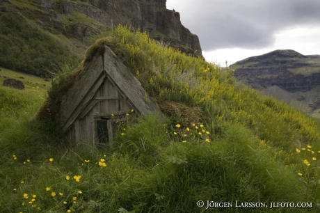 Gammalt hus södra Island