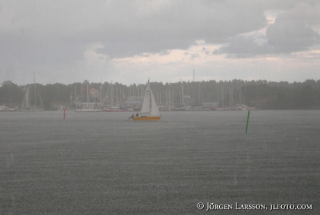 Sailboat rain