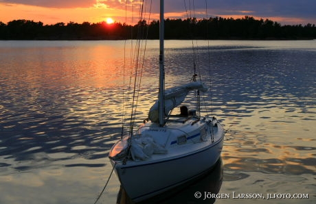 Sailboat Sunset Smaland