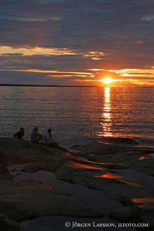 Solnedgång Människor Öregrund