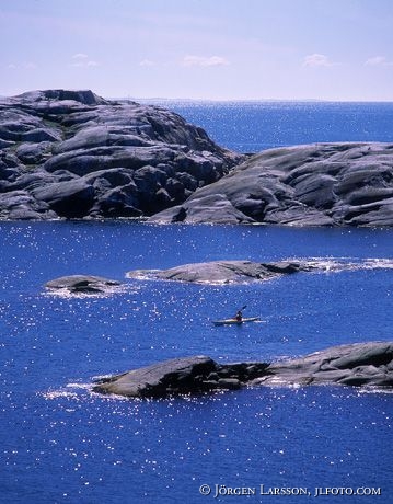 Kanotist Norra Väderöarna Bohuslän Sverige