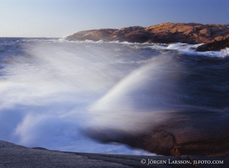 Wawes rock Bohuslan Sweden