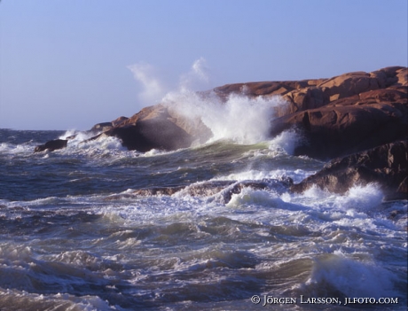 Wawes rock Bohuslan Sweden