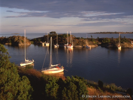 Sailboats Jungfrusund Smaland Sweden