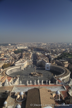 Utsikt från Sankt Petrus kyrkan Rom Italien