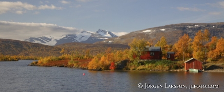 Överuman Lappland Sverige Okstindan i bakgrunden