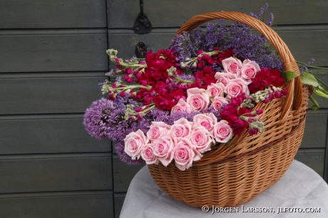 Arrangerade blommor Rosor