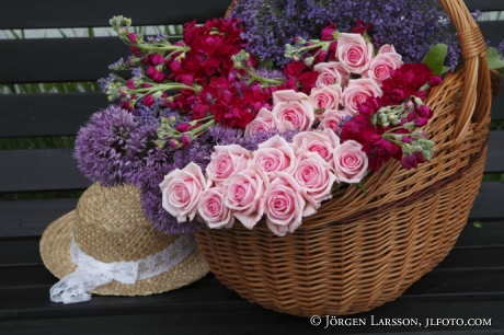 Arrangerade blommor Rosor