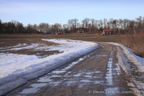 Snösmältning vid Sturehov Botkyrka