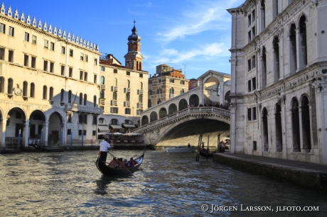 Gran Canal Rialto bron Venedig Italien