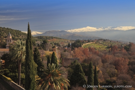 Alhambra Granada  Andalucia  Sierra Nevada Spanien