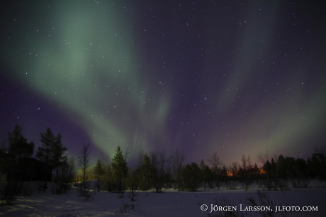 Norrsken Aurora Borealis Nikkaluokta Lappland