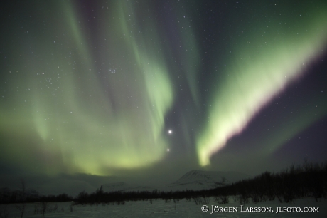 Norrsken Aurora Borealis Nikkaluokta Lappland