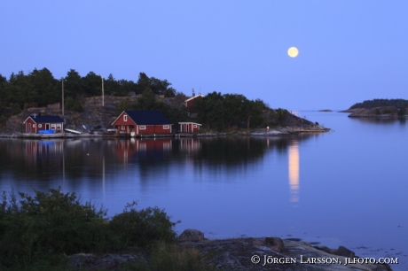 Moonlight over Navelso Smaland Sweden