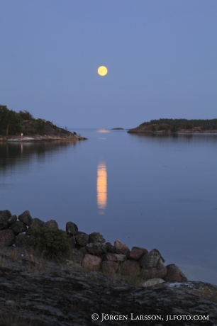 Moonlight over Navelso Smaland Sweden