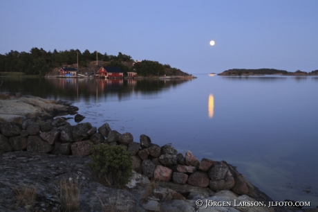 Moonlight over Navelso Smaland Sweden