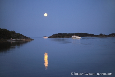 Moonlight over Navelso Smaland Sweden