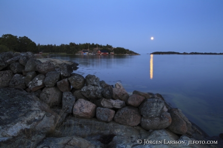 Moonlight over Navelso Smaland Sweden