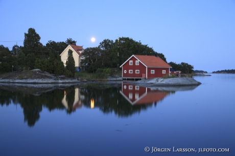 Moonlight over Navelso Smaland Sweden