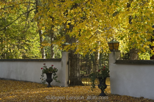 Gate and autumnclours at Hävla Östergötland Sweden
