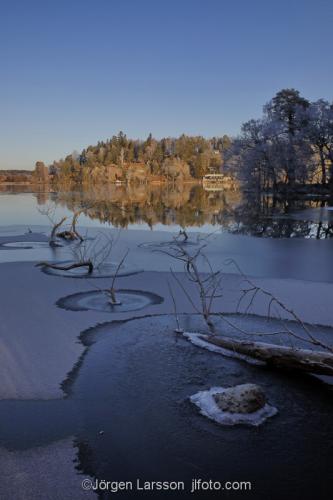 Botkyrka Sodermanland Sweden  cold  ice lake