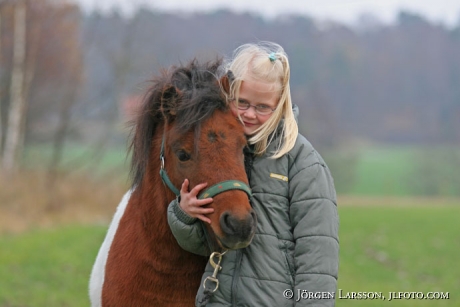 Girl with Shetland pony