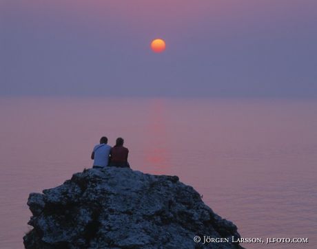 Sunset Faro Gotland Sweden