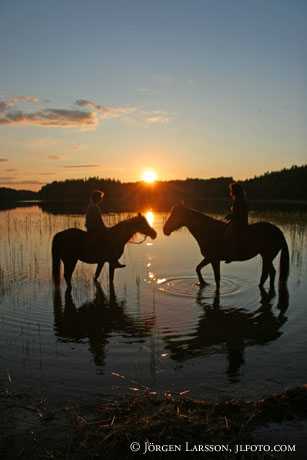 Riders  Sunset