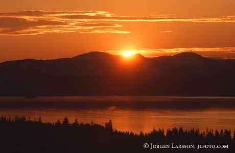 Sunset Lappland Sweden