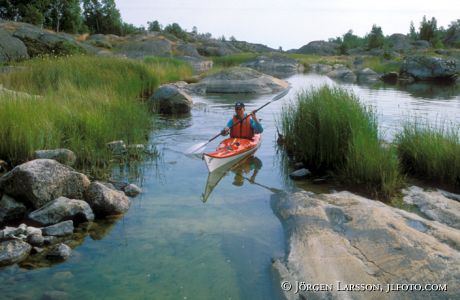 Canoeing Stora Nassa Sodermanland Sweden