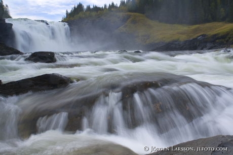 Waterfall Tannforsen Jamtland Sweden