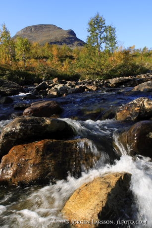 Waterfall Snasahögarna Jamtland Sweden