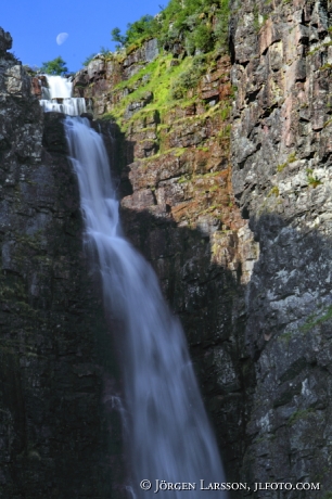 Njupefallets waterfall Fulufjallets national park