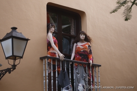Dolls on balcony 